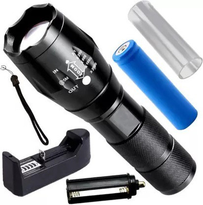 DMCEF t650 trorch Torch(Black, 5 cm, Rechargeable)