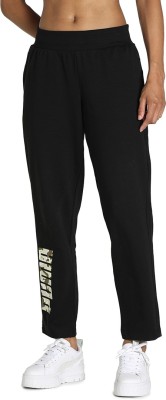 PUMA Zippered Camo Graphic Pants Graphic Print Women Black Track Pants