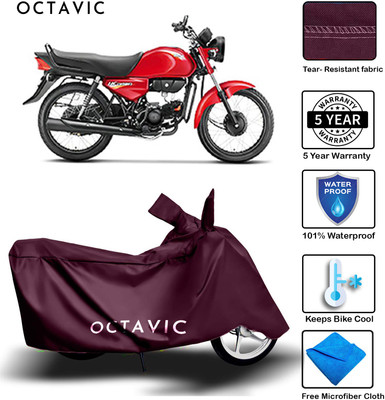 octavic Waterproof Two Wheeler Cover for Hero(CD Dawn, Maroon)