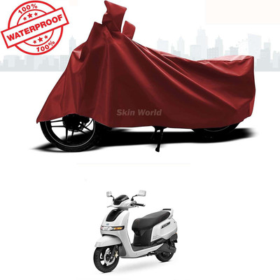 THE REAL ARV Waterproof Two Wheeler Cover for TVS(Electric, Brown)