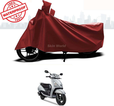 Mdstar Waterproof Two Wheeler Cover for TVS(Jupiter 125, Brown)