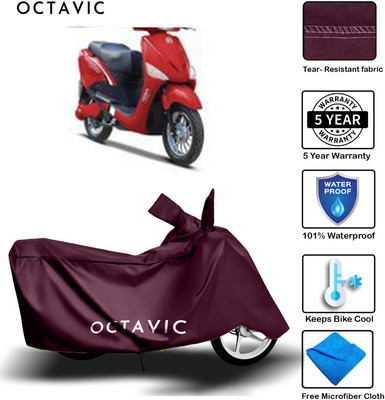 AUTOCAD Waterproof Two Wheeler Cover for Hero(E Scoot, Maroon)