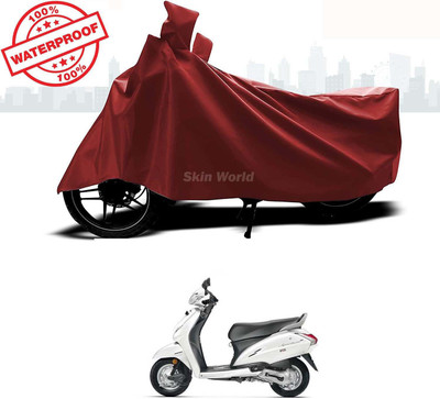 SKIN WORLD Waterproof Two Wheeler Cover for Honda(Activa 5G, Brown)