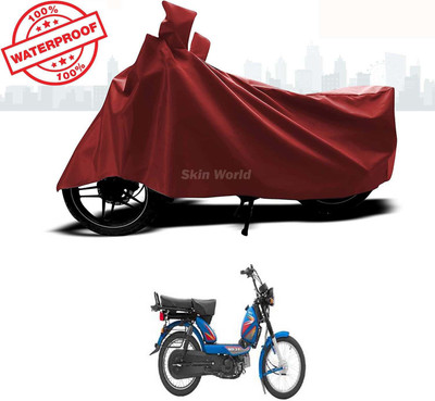 APNEK Waterproof Two Wheeler Cover for TVS(Heavy Duty Super XL, Brown)
