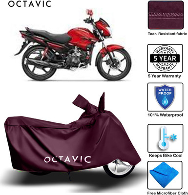 AUTOCAD Waterproof Two Wheeler Cover for Hero(Glamour FI, Maroon)