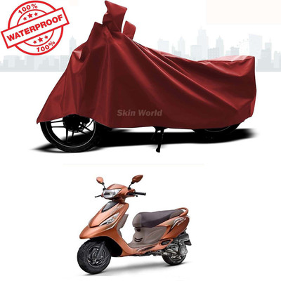 THE REAL ARV Waterproof Two Wheeler Cover for TVS(Zest, Brown)