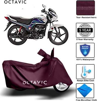 octavic Waterproof Two Wheeler Cover for Hero(Passion Pro, Maroon)