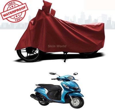 THE REAL ARV Waterproof Two Wheeler Cover for Yamaha(Fascino, Brown)