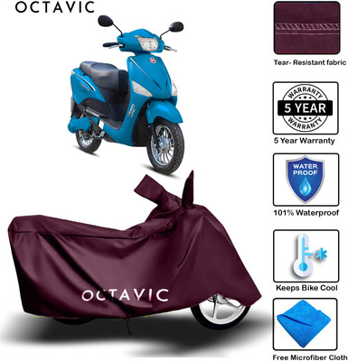 AUTOCAD Waterproof Two Wheeler Cover for Hero(Electric Optima, Maroon)