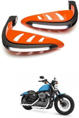 PRTEK Motorcycle Universal Bike Hand Guards with DRL Running Light 565 Bike Crash Guard(Universal For Bike)