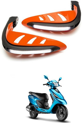 PRTEK Motorcycle Universal Bike Hand Guards with DRL Running Light 577 Bike Crash Guard(Universal For Bike)