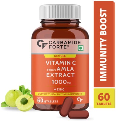 CF Natural Vitamin C Amla Extract 1000mg with Zinc for Immunity Boost & Skincare(60 Tablets)