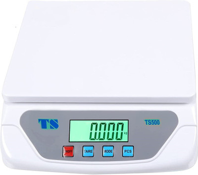 NIBBIN ® TS-500 Digital LED Light Ccompact Scale Measuring Machine with Adapter Weighing Scale ,Digital Electronic 25kg Food/Vegetable Kitchen/Resturant Weighing Scale (White) Weighing Scale(White, Light Blue)