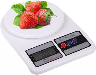 My Kitchen Digital Kitchen Weight Machine Multipurpose Electronic with Backlit LCD Display. Weighing Scale(White)