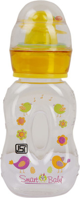 Smart Baby Unique Mini Bottle with Rattle Cap (Pack of 4) - 120 ml(Yellow)