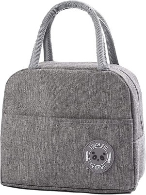 HOUSE OF QUIRK Lunch Bags Organizer Storage Lunch Box Portable (Grey)--24X13X21CM Waterproof Lunch Bag(Grey, 6 L)