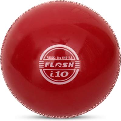 FLASH i-10 RED Cricket Synthetic Ball