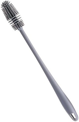 Maartizaa Bottle Mug Brush, Glassware Cleaning Long Handle Silicone Bottle Cleaner Brush(Grey)