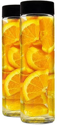 JIGSHTIAL 750 ml Glass Bottle(Pack of 2, Clear)