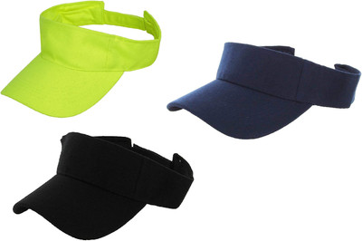 ZACHARIAS Solid Visor Cap Cap(Pack of 3)