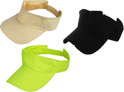 ZACHARIAS Solid Visor Cap Cap(Pack of 3)