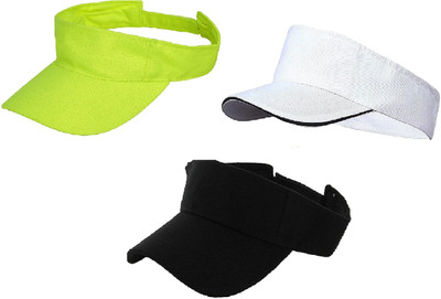 ZACHARIAS Solid Visor Cap Cap(Pack of 3)