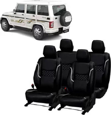 autodesign PU Leather Car Seat Cover For Mahindra Bolero 7S(All Detachable Headrest, Mono Back Seat, With Back Seat Arm Rest, 7 Seater, 2 Back Seat Head Rests)