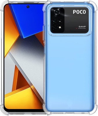 CONNECTPOINT Bumper Case for Xiaomi Poco M4 Pro 4G(Transparent, Flexible, Silicon, Pack of: 1)