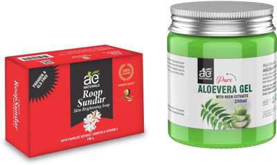 AE Naturals COMBO ON Roop Sundar Soap + Aloevera Gel With Neem Extracts 200ml(2 Items in the set)