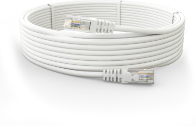 QUANTUM Ethernet Cable 3 m RJ 45 CAT 5 Ethernet Patch/LAN Cable with Gold Plated connectors Support Upto1000mbps3Meter�Copper Braided Ethernet cable(Compatible with Computer, Wireless Routers, Laptop, Modem, White)