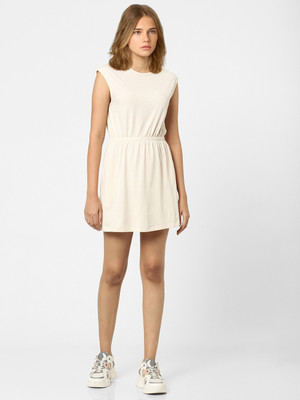 ONLY Women Shift Beige Mini/Short Dress
