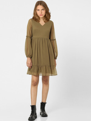 ONLY Women Shift Green Mini/Short Dress