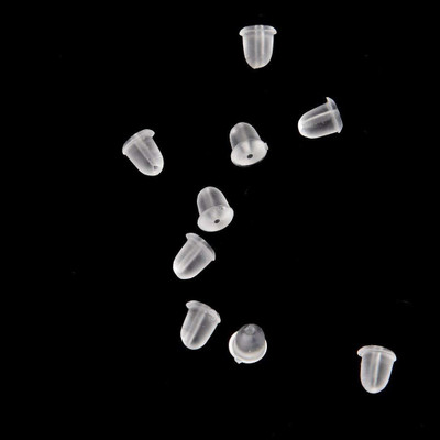 NAVMAV Stoppers Safety Back for Earing Backpush Clear Bullet Clutch 50pc Rubber Earring