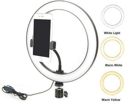 POZUB Big LED Selfie Ring Light Beauty Light Video Lamp Selfie Flash Light Mobile Ring Flash(Black, White)