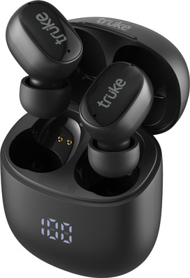 truke Buds F1 with 38H Playtime, ENC, Instant Pairing, AAC codec, Low latency Bluetooth Headset(Black, True Wireless)