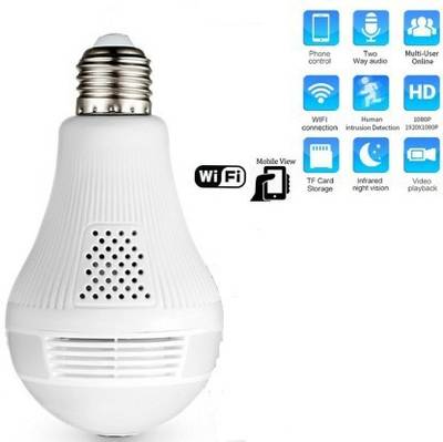 PAROXYSM 360°HD Wifi Bulb'Hidden IP Camera Panoramic Home Security Spy Cam Light Bulb Spy Camera