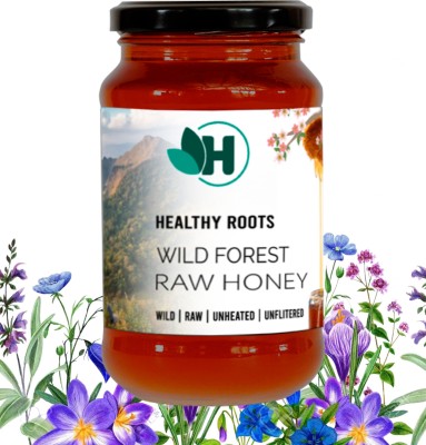 Healthy Roots Wildforest Honey 1Kg Organic Raw Unprocessed ( Pure & Natural)(1 kg)