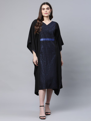 Ahalyaa Printed Crepe Women Kaftan