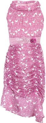Cutecumber Girls Maxi/Full Length Casual Dress(Pink, Sleeveless)