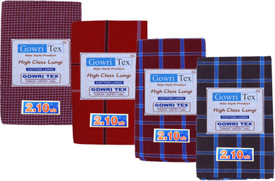 GOWRI TEX Checkered Multicolor Lungi