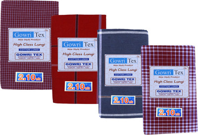 GOWRI TEX Checkered Multicolor Lungi