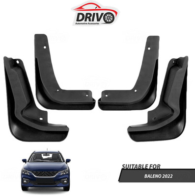 Drivo Front Mud Guard, Rear Mud Guard For Maruti Baleno 2020(Black)