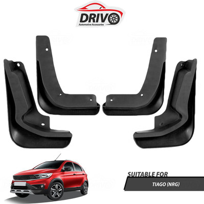Drivo Front Mud Guard, Rear Mud Guard For Tata Tiago NA(Black)