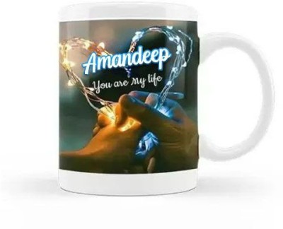 Exocticaa Amandeep You are my Life Romantic Quotes 101 Ceramic Coffee Mug(325 ml)