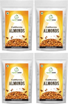 Hobby Herbs Popular California Almonds 800gm Tasty, Crunchy, Nutritious Badaam | dryfruits | Almonds(4 x 200 g)