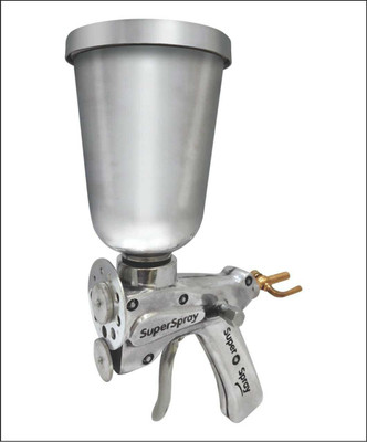 max deals Super Spray Stainless Steel Texture Gun for spray painting Air Assisted Sprayer(Silver)