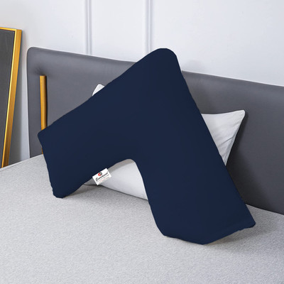EVERDECOR Microfibre Solid Sleeping Pillow Pack of 1(Dark Blue)