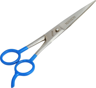 MAHSON 7.5 Inches Resharpening Professional Salon Barber Hair Cutting Scissors for Hair cutting Men Women, Scissors for Beard and Mustache Styling Trimming Scissors Scissors(Set of 1, Silver)