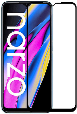 ISAAK Edge To Edge Tempered Glass for Realme Narzo 50a Prime Edge to Edge, Full Glue, 11D Tempered Glass(Pack of 1)