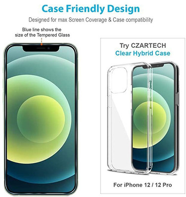 WAVEU Impossible Screen Guard for Glass Screen Guard For iPhone 12 Pro Max (6.7) with Easy Installation Kit (Pack of 1)(Pack of 1)